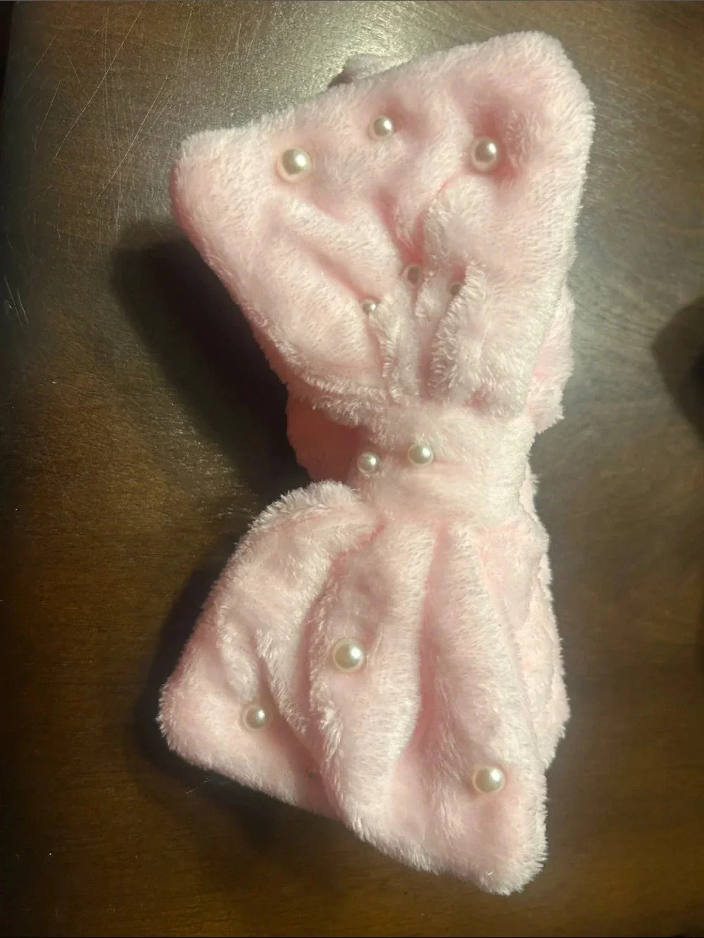 Plush Pink Bow Headband and Assorted Kids Scrunchie Set